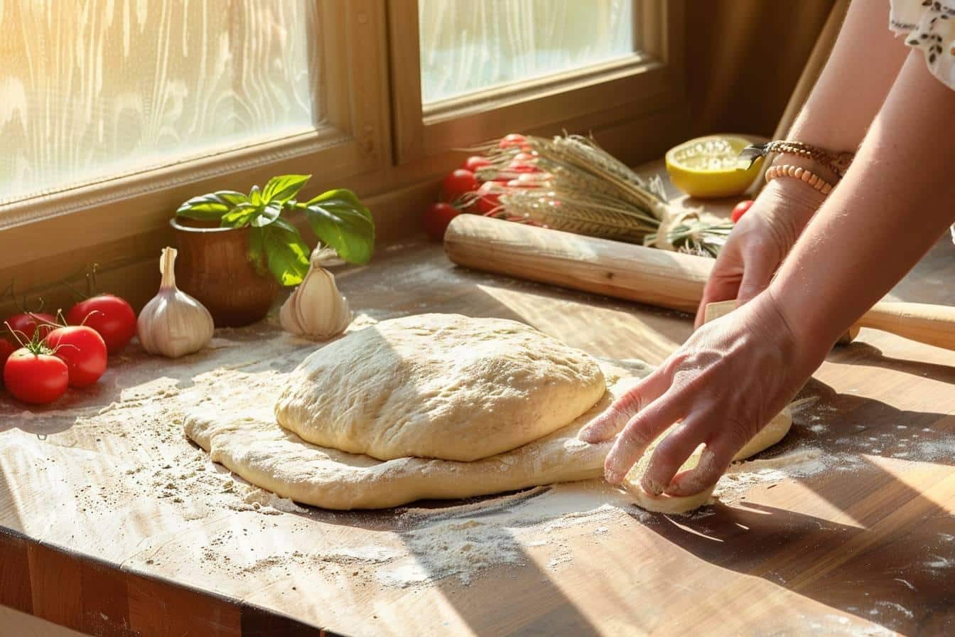 Recette authentique de pâte à pizza épaisse et moelleuse : secrets de préparation