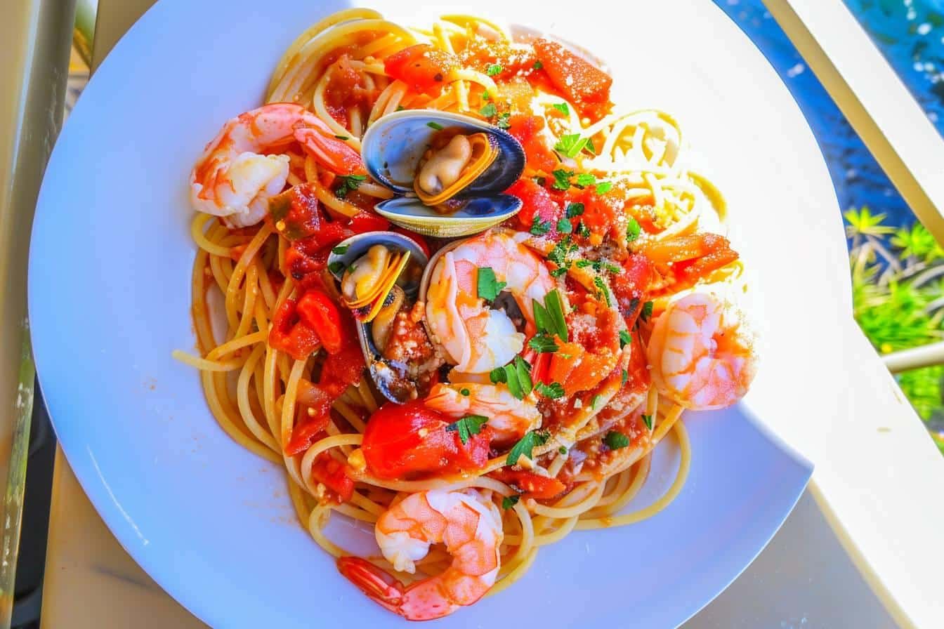 Recette délicieuse de spaghetti aux fruits de mer express : rapide et savoureuse pour vos repas d'été